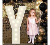 4FT Marquee Light Up Letters Y, Big Marquee Letter for Baby Shower Birthday Engagement Wedding Marry Me Party Decor