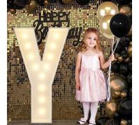 4FT Marquee Light Up Letters Y, Big Marquee Letter for Baby Shower Birthday Engagement Wedding Marry Me Party Decor