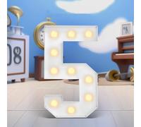 4FT Marquee Light Up Numbers LED Large Lighted Marquee Numbers Pre-Cut Frame Mosaic Numbers for 20th 50th 16nd Birthday Anniversary Wedding Party DIY Decoration ( Color : White , Size : Number 5 )