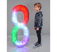 4FT Marquee Numbers 8 for Birthday Anniversary Party Décor, Colorful Light Up Numbers Mosaic Foam Board Kit for Weddings Baby Anniversaries Backdrop Decoration