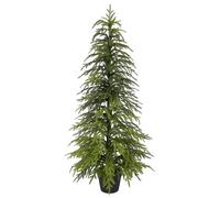 4ft Norfolk Pine Christmas Tree, 48in Faux Norfolk Pine Tree with Soft Real Touch Clearly Textured Leaves, Sturdy Artificial Pine Tree for Porch Patio Outdoor Decor
