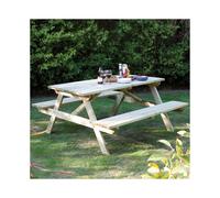 4ft Picnic Bench - Timber - L120 x W150 x H70 cm