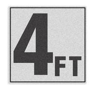 4FT Pool Depth Markers - Joyfulmap 1 Pack 6x6 IN Vinyl Pool Stickers - Adhesive Swimming Pool Number Markers - Safety Signage for Pool Decks - Waterproof Pool Depth Indicator