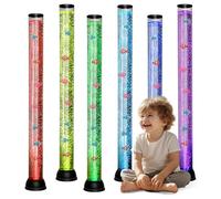 4FT Sensory LED Water Bubble Tube Lamp with 12 Color Changing Light Effects and Fish Fantasy Bubble Fish Tube Relax for Autistic ADHD Kids Relieve Stress and Anxiety