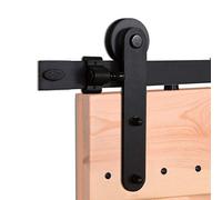 4FT Sliding Barn Door Hardware Kit - 121cm Interior Track System for Single Wooden Closet Door - Easy InstallationRustic Home Decor Smooth Operation