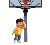 4ft Tall Post Padding Wrap Around Player Protection, Outdoor Basketball Hoop Padded Pole Column Cover with Fix Fastener, for Playgrounds/Sports Court(Gray,Dia 2 1/2in(6.5cm))