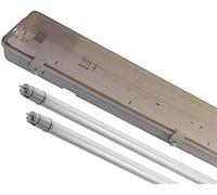 4FT Twin LED 2 X 18W Non Corrosive Weatherproof Fluorescent Light Fitting IP65 Energy EFFICIENT Outdoor Strip Light - Ideal for GARAGES, Workshop, Sheds, GREENHOUSES OR Commercial Applications