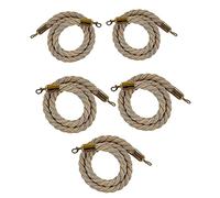 4ft Twisted Hemp Rope - 5 Pcs Outdoor Safety Barrier Rope for Crowd Control, Event Management, Garden & Street Traffic - Durable, Eco-Friendly, Easy to Use