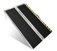 4FT Wheelchair Ramp for Home Entry, Steps & Thresholds, Folding Aluminum