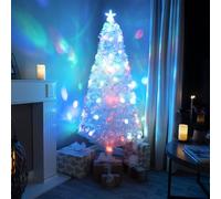 4ft White Artificial Fibre Optic Christmas Xmas Tree with Multi LED 120cm