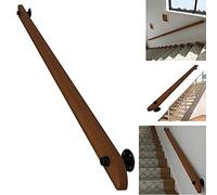 4ft Wooden Stair Handrails - Rustic Non-Slip Grab Bar Complete Kit, Wall Mounted for Indoor Stairs, Elderly Safety Railings, Corridor & Porch Decking