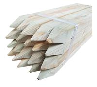 4ft x 10 Fence Post Garden Square Tree Stakes Tanalised Treated Timber Fence Posts 45mm x 45mm Planed All Round Wooden Stakes Durable Outdoor Garden Fencing Supports Pressure Treated Timber Posts