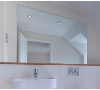 4Ft X 3Ft (122cm X 91cm) Safety Backed Mirror Glass 4 Holes Home Gym Or Bathroom 4mm Thick