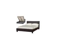 (4ft6 Double, Brown) Austin Faux Leather Ottoman Storage Bed