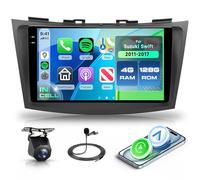 4G 128G Rimoody Android Car Radio for Suzuki Swift 2011-2017 9'' In-Cell Touch Screen Car Stereo with Wireless CarPlay Android Auto/GPS/Bluetooth 5.0/FM RDS/EQ/Wi-Fi/Mirror Link/AHD Backup Camera