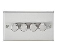 4G 2-way 10-200W (5-150W LED) Intelligent dimmer -Brushed Chrome
