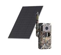 4G 2K Solar Powered Trail Camera 14MP Pictures IR Night Vision IP66 Waterproof Hunting For Wildlife Monitoring(4G Trail Cam 64G)