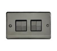 4G 2Way 10AX Switch Black Nickel, Black Insert