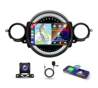 4G+64G 2 Din Car Stereo for BMW Mini Cooper R56 2007-2014, 9 IPS Touchscreen Android 13 Car Radio Receiver w/Wireless Carplay Android Auto GPS Navi Bluetooth Wifi HiFi BT SWC FM Backup Camera Mic