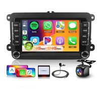 4G+64G Android 13 Car Stereo for VW Golf 5 Polo Skoda with Wireless Carplay Android Auto DSP GPS WiFi, Hodozzy 7 Inch VW Car Radio Bluetooth 5.0 with Mirror Link FM/RDS SWC USB+AHD Camera