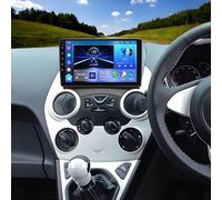 4G+64G Android 14 Car Stereo for Ford Ka 2008-2014 Double Din Car Radio w/Wireless Carplay & Android Auto 9" IPS Touch Screen GPS Nav Head Unit FM/RDS Radio Receiver w/WiFi BT Rearview Camera Mic SWC