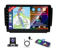 4G+64G Android 14 Car Stereo for Peugeot 208 2008 (2012-2018) 10 Inch HD Touch Screen 2 Din Car Radio Receiver w/Carplay Android Auto GPS Navigation Bluetooth FM RDS Radio SWC Backup Camera Mic