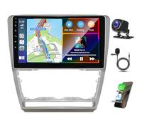 4G+64G Android 14 Car Stereo for Skoda Octavia II 2 2004-2013, 10 Inch HD Touch Screen 2 Din Car Radio Receiver w/Wireless Carplay Android Auto GPS Navi Bluetooth Wifi HiFi BT SWC FM AM Backup Camera