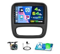 [4G+64G] Android 15 Car Stereo for Vauxhall Vivaro B 2014-2018 & Renault Trafic 3 2014-2021 Wireless Carplay Android Auto, 9 Inch IPS Touch Screen Car Radio Bluetooth 5G WiFi DSP GPS SWC FM RDS