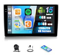 4G+64G Android Car Stereo for Audi A4 S4 RS4 2002-2008 Wireless CarPlay Android Auto, 9 inch InCell Touchscreen,GPS Navigation,Bluetooth 5.0 Car Radio, FM/RDS, SWC,EQ Zomolither + AHD Rear Camera