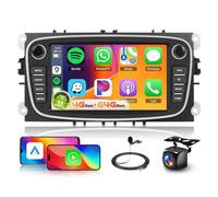 4G+64G Android Car Stereo for Ford Focus Mk2 C-MAX Mondeo S-MAX Galaxy | Hodozzy 7" HD IPS Touchscreen Radio with 5GWiFi DSP Wireless Carplay Android Auto BT 5.0 GPS FM/RDS SWC Reverse Camera