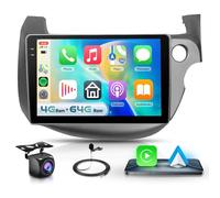 4G+64G Android Car Stereo for Honda Jazz 2007-2013, Hodozzy 10.1" 1280P In-Cell Touchscreen Bluetooth 5.0 Car Radio with DSP/32EQ Wireless Carplay Android Auto GPS Wifi FM SWC Backup Camera