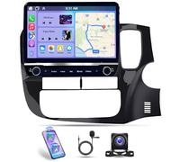 4G+64G Android Car Stereo for Mitsubishi Outlander 2012-2018 with Wireless Carplay Android Auto, 10 Inch Touchscreen 2 Din Car Radio Receiver Head Unit Support Bluetooth GPS FM BT EQ SWC Backup Camera