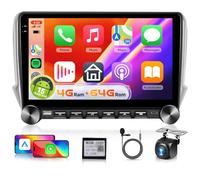 4G+64G Android Car Stereo for Peugeot 208 2008 2013-2017 5GWifi, Hodozzy 10" 1280P IPS Touch Screen Car Radio with USB+Type-C Wireless CarPlay Android Auto DSP BT 5.0 FM GPS SWC Reverse Camera