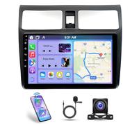 4G+64G Android Car Stereo for Suzuki Swift 2005-2010 with Wireless Carplay Android Auto, 10.1 Inch Touchscreen 2 Din Car Radio Receiver Head Unit Support Bluetooth GPS FM BT EQ SWC Backup Camera Mic
