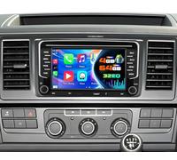 4G+64G Android Car Stereo for Volkswagen VW Transporter T6 Multivan 2016-2019 with Wireless CarPlay Android Auto 7 Inch Touchscereen Car Radio with GPS 32EQ Bluetooth 5.0 FM RDS WiFi Type-C