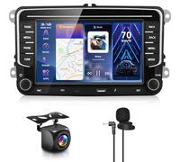 4G+64G Android Car Stereo for VW Golf 5 Polo Skoda with DSP/Wireless Carplay/Android Auto/GPS/WiFi, Hodozzy 7 Inch VW Car Radio 2 Din Bluetooth with Mirror Link FM/RDS SWC+AHD Backup Camera