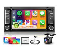 4G+64G Car Radio for VW Touareg 2004-2011/VW Transporter Ts Multivan 2004-2009 DSP Wireless Carplay Android Auto, Hodozzy 7" 1280P Touch Screen Android Car Stereo BT 5.0 GPS WiFi FM/RDS SWC Camera