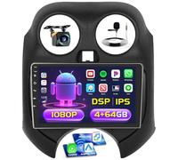 4G+64G Car Radio Stereo for Nissan Micra K13 2010-2017 with Wireless Carplay DSP Android Auto, 9’’ IPS Android 15 Touchscreen Radio for Micra with Bluetooth 5.0 GPS WiFi Dual USB