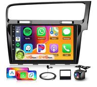 4G+64G Car Radio Stereo for VW Volkswagen Golf MK7 2013-2018 with DSP Carplay Android Auto GPS WiFi, Hodozzy 10" 1280P Touchscreen Car Radio with Bluetooth 5.0 Mirror Link FM/RDS SWC+Backup Camera