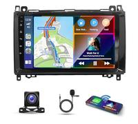 4G+64G Car Stereo for 2006-2017 Mercedes Benz Sprinter W906 W169 W245 W639 Vito Viano, 9 Inch Android 14 2 Din Car Radio Receiver w/Wireless Carplay Android Auto Bluetooth GPS FM BT SWC Backup Camera