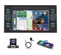 4G+64G Car Stereo for Ford Transit MK7 2005-2014, for Ford Kuga MK1 2008-2012 with Wireless Carplay Android Auto, 7 Inch IPS Touchscreen Android 2 Din Car Radio Receiver GPS Wifi FM SWC Backup Camera