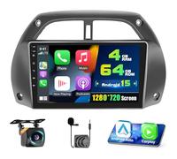 4G+64G Car Stereo for Toyota RAV4 2001-2006 with Wireless CarPlay DSP 5G WiFi Android Auto, 9" Android 15 Head Unit Touch Screen Car Radio with GPS Navigation Bluetooth RDS FM WiFi Backup Camera