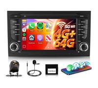 4G+64G Car Stereo Radio for Audi A4 S4 RS4 B6 B7 Seat Exeo 5GWiFi, Hodozzy 7" 1280P IPS Touchscreen Radio with DSP Wireless Carplay Android Auto Bluetooth 5.0 GPS FM/RDS SWC Reverse Camera