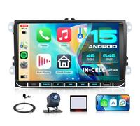4G+64G Car Stereo Radio for VW Candy Golf Jetta Passat Polo Skoda Seat 5GWiFi, Hodozzy 9" 1280P In-Cell Touchscreen Radio with Carplay Android Auto DSP BT 5.0 GPS USB/Type-C SWC Reverse Camera