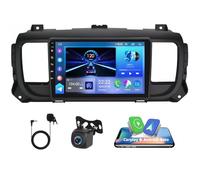 4G+64G CarPlay Android 14 Car Stereo for Peugeot Expert for Citroen Jumpy 3 2016-2023 9Inch w/Wireless Carplay Android Auto In-Dash Car Player Support FM/RDS Radio Mirror Link SWC Split Screen