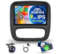 4G 64G for Vauxhall Vivaro 2014-2018 Renault Trafic FIAT Talento Nissan NV300 Android Car Stereo with Wireless Carplay Android Auto, 9 Inch Touch Screen Radio with GPS Bluetooth FM RDS Backup Camera