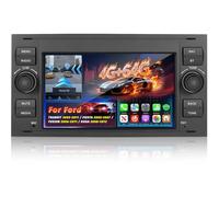 [4G+64G] Radio for Ford Transit Fusion Kuga 2006-2011 Fiesta 2005-2007, 7 inch Android Touch Screen Transit Car Stereo, Carplay/32 EQ Audio/1280 * 720 Screen/Android Auto/SWC/Bluetooth