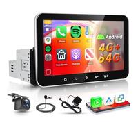 4G+64G Single Din Android Car Stereo with Wireless Carplay Android Auto,Hodozzy 7" 1280P IPS Touchscreen 1 Din Car Radio with GPS Navigation Bluetooth 5.0 Wifi FM/RDS EQ SWC+Backup Camera