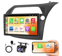 4G+64GB Car Radio for Honda Civic MK8 2006-2011 with Wireless Carplay & Android Auto, Android 13 Civic Stereo with Voice Control Bluetooth WiFi GPS SWC EQ FM RDS Mirror Link Backup Camera Mic