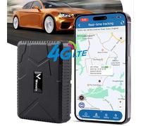 4G GPS Tracker Car Vehicle Tracker No Monthly Fee 4G Motorcycle/Vehicle/Car Device GPS Locator 80 Days Long Standby Waterproof Global Real-time Tracking Device with Powerful Magnet 7800mAh